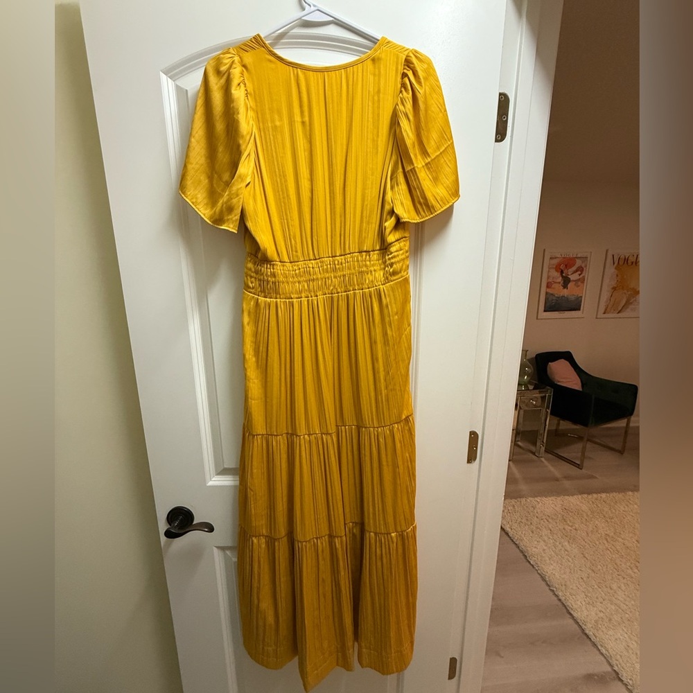 Anthropologie Golden Maxi Dress
